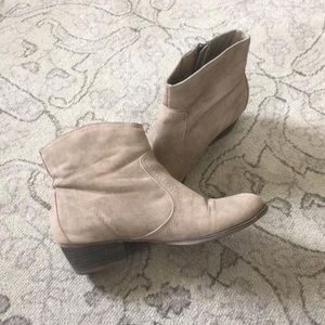 Suede Booties with Heel